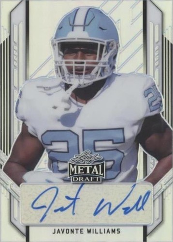 2021 Leaf Metal Draft Javonte Williams #PA-JW2