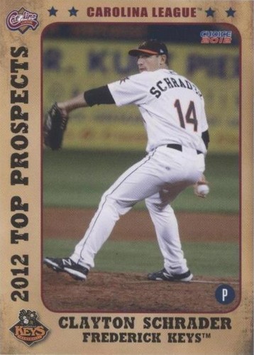 2012 Choice Carolina League Top Prospects - Clay Schrader #21