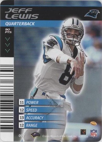 2001-02 NFL Showdown 1st & Goal Jeff Lewis #007