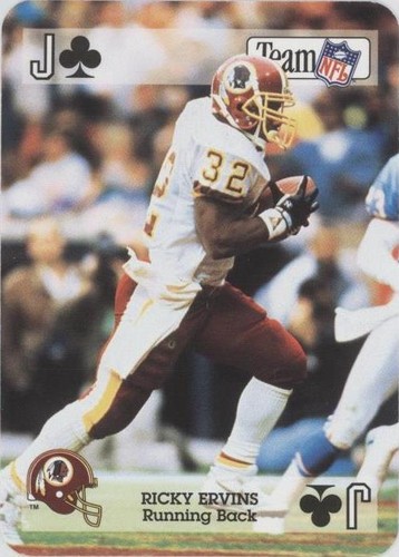 1992 Sport Decks Team NFL Star Cards Playing Cards Ricky Ervins #JC