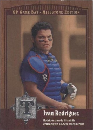 2001 SP Game Bat Edition Milestone - Ivan Rodriguez #22