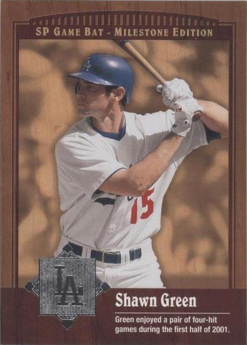 2001 SP Game Bat Edition Milestone - Shawn Green #63