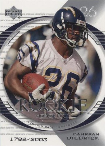 2003 Upper Deck Honor Roll Dahrran Diedrick #160