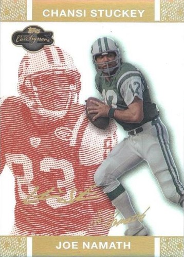 2007 Topps Co-Signers Chansi Stuckey Joe Namath #41