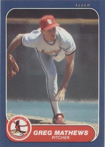 1986 Fleer Update - Greg Mathews #U-73