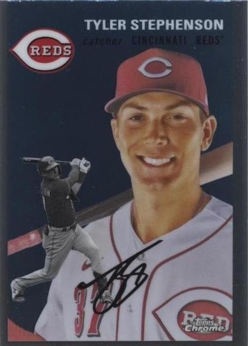 2023 Topps Chrome #162 Tyler Stephenson Magenta Speckle