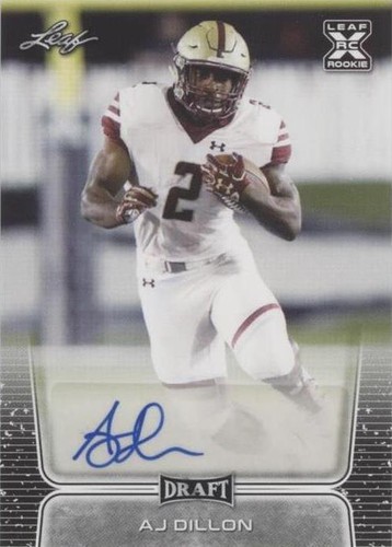 2020 Leaf Draft A. J. Dillon #BA-AJD
