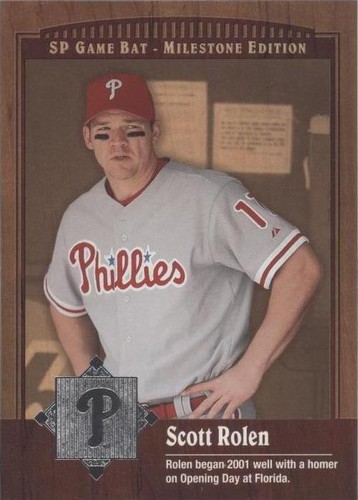 2001 SP Game Bat Edition Milestone - Scott Rolen #79