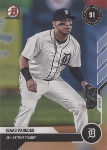 2020-21 Bowman Next Topps Now Baseball America Top 100 Prospects - Isaac Paredes #BA-62