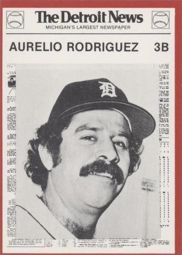 1981 Detroit News Detroit Tigers Boys of Summer 100th Anniversary - Aurelio Rodriguez #47