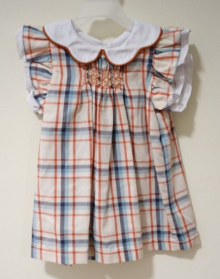 NWT Bella Bliss Smocked Plaid Dress Girl's Size 12 Months