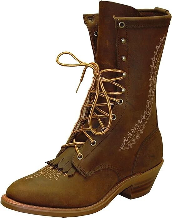 Pre-owned Abilene Men's  12" Western Packer Boot Soft Round Toe - 6046 In Brown