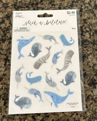 The Paper Studio Stick A Bilities MARINE MAMMALS 28 Piece Sticker Pack