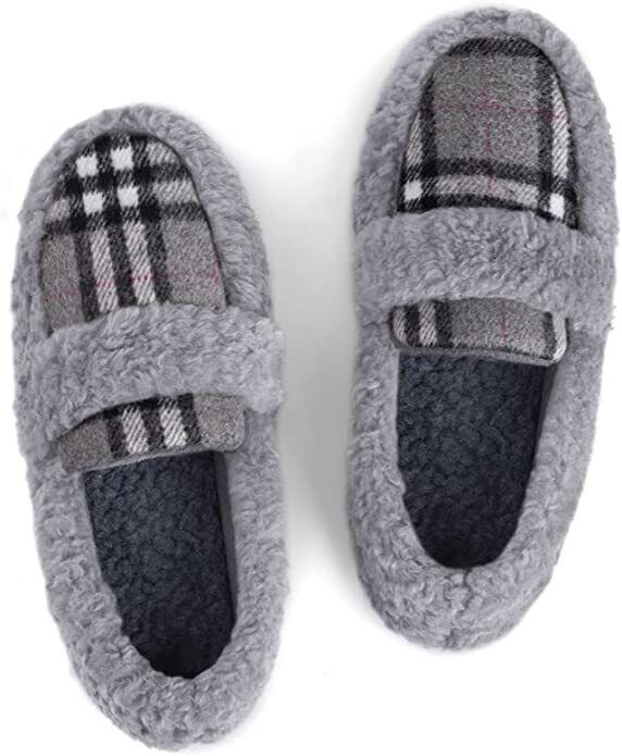 Women's Cozy Slippers Fuzzy Fleece Lining Booties Memory Foam House Shoes
