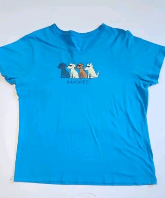 Teddy the Dog Womens shirt Labadore Blue Size XL Tee