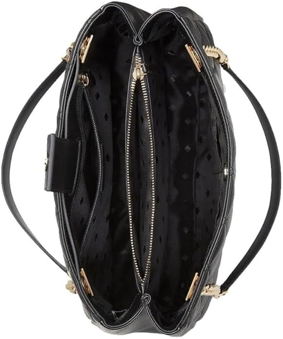 Authentic New  Kate Spade NY Carey Large Black Quilted Leather Tote Bag Purse