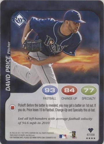 2011 Topps Attax - David Price #67