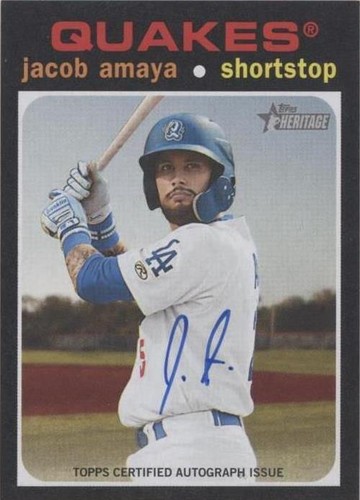 2020 Topps Heritage Minor League Edition - Jacob Amaya #ROA-JA