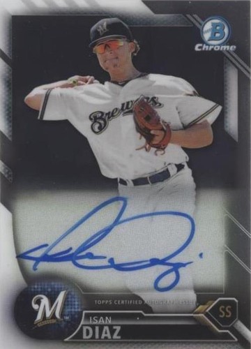 2016 Bowman Chrome - Isan Diaz #BCAP-ID