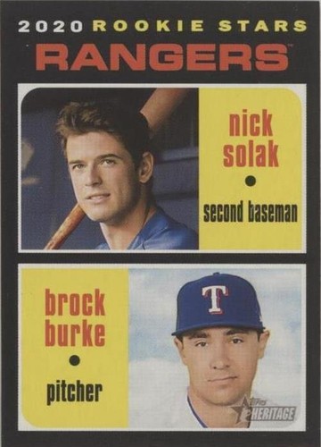 2020 Topps Heritage - Brock Burke Nick Solak #181