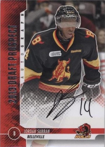 2013 In the Game Draft Prospects - Jordan Subban #A-JS