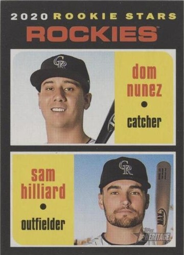 2020 Topps Heritage - Dom Nunez Sam Hilliard #123