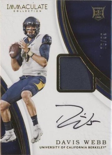 2017 Panini Immaculate Collection Collegiate Davis Webb #141