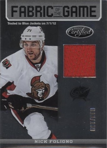 2012-13 Panini Certified - Nick Foligno #FOG-NF