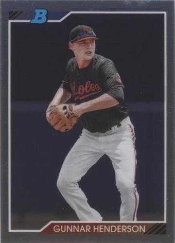 その他 GUNNAR HENDERSON Mega AUTO Blue Gunnar Henderson 2020 Bowman Mega Box #BMA-GH Chrome