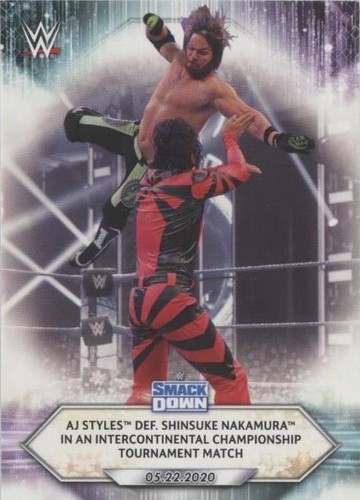 2021 Topps WWE - AJ Styles def. Shinsuke Nakamura #76