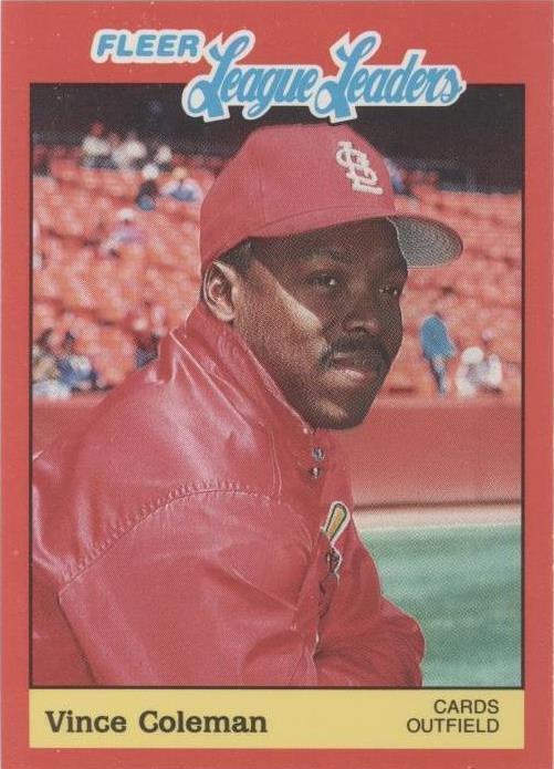 Líderes de la Liga de Béisbol Fleer 1989 - Vince Coleman #6