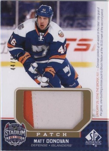 2014-15 SP Game Used - Matt Donovan #SS-MD