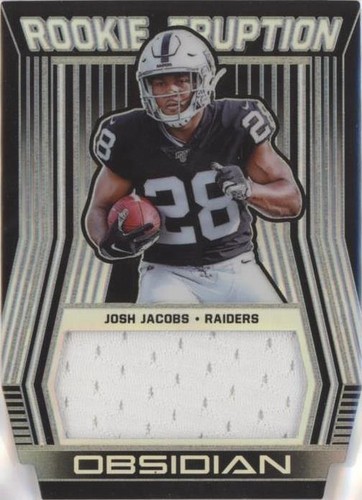 2024 PANINI OBSIDIAN #TSJJS JOSH JACOBS TRIFECTA SWATCHES-GOLD PSA