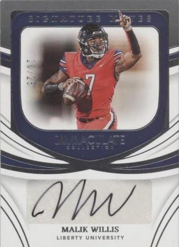 2022 Panini Immaculate Collection Collegiate Malik Willis #SM-MWI