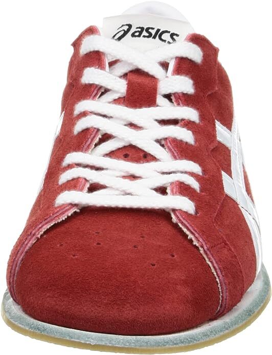 Pre-owned Asics Weight Lifting Shoes Leather 1163a006 Red/white With Box (us5-10)