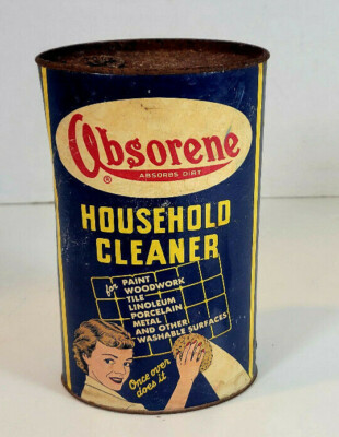 Vintage 1940's-50's Absorene Household Cleaner Jar St. Louis Missouri