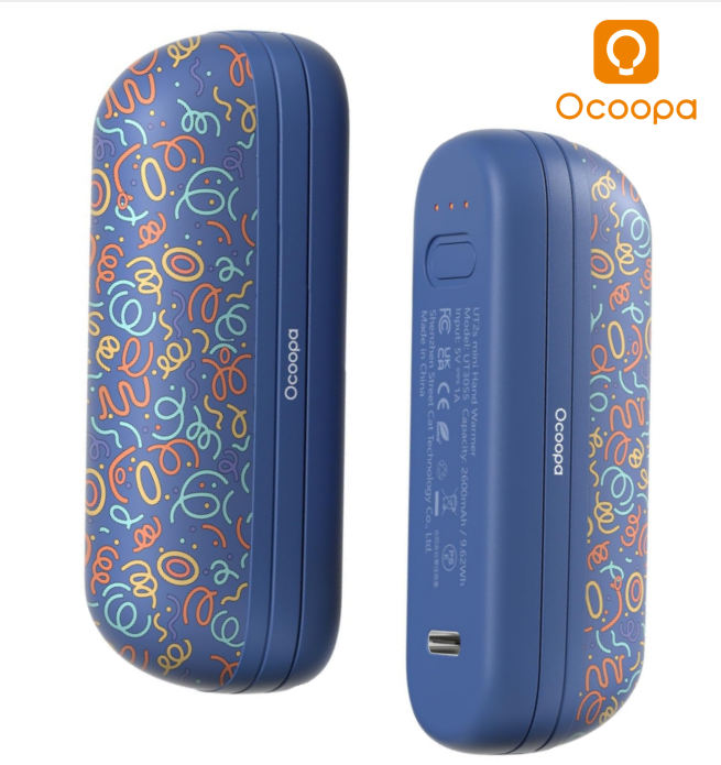 OCOOPA Rechargeable 2PK Magnetic Hand Warmers & 5600mAh Power Bank 12 Hrs Heat