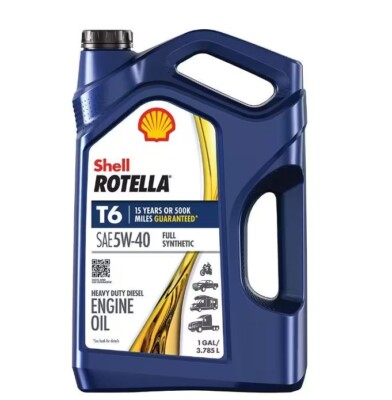 Shell Rotella T6 Full Synthetic SAE 5W-40 Diesel Motor Oil 1 Gal