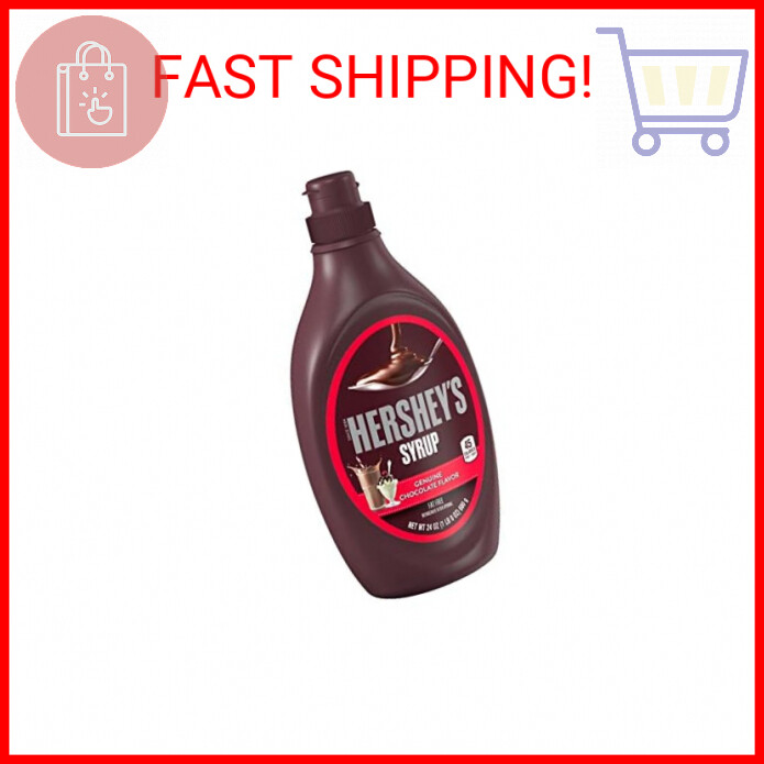 HERSHEY'S Chocolate Syrup, Gluten Free, Fat Free, 24 oz Bott
