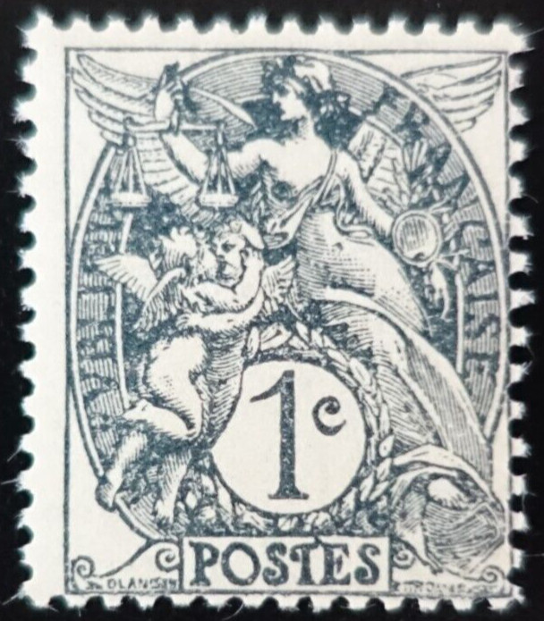 France Timbre Blanc NÂ°107a Ardoise Type Ib Neuf ** Luxe Mnh