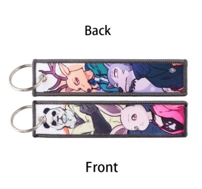 Beastars Anime Manga Key Ring Jet Tag Keychain Ring Furry Furries Motorcycle