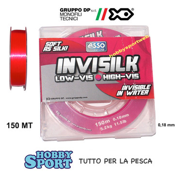 FILO ASSO INVISILK BOBINA 150 MT COLORE PINK MIS 0,18mm X MULINELLO