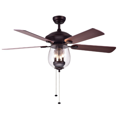 Details About 52 5 Wood Blade Ceiling Fan Lamp Glass Bowl Lighting Indoor Chandelier Fixture