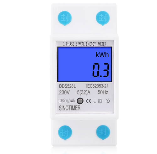 5A 110V 60Hz   Single phase Din rail KWH Watt hour energy meter
