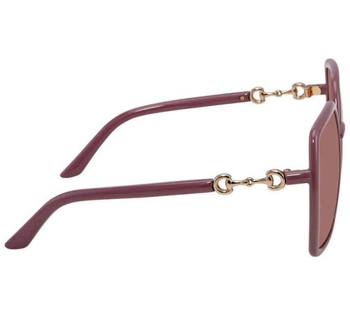 Pre-owned Gucci Gg0890s 003 Women's Pink Frame / Orange Lens Sunglasses