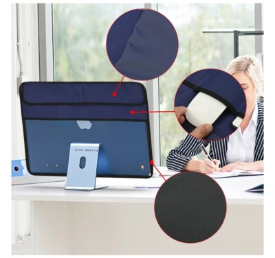24  for iMac Computer Dust Cover Monitor PU Protector Screen Sleeve with  Pocket