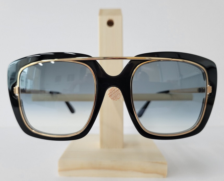 Pre-owned Tom Ford Tf-619 Marissa Sunglasses Black Gold 01b Authentic In Gray