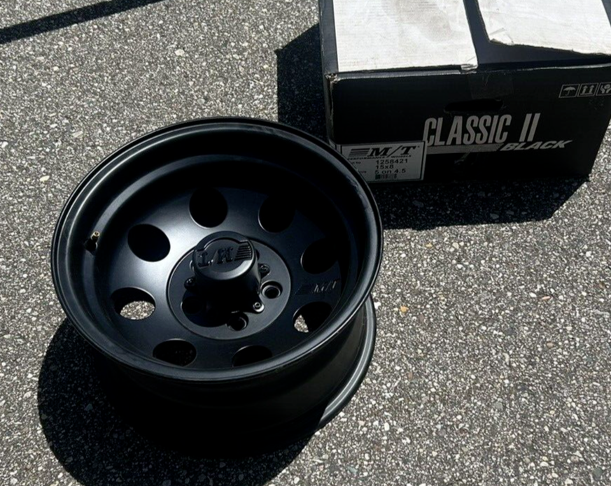 15x8 5-4.5 Mickey Thompson Classic 2 Black Wheel 1258421 Jeep TJ /YJ/XJ 15x8 5-4.5 Mickey Thompson Classic 2 Black Wheel 1258421 Jeep TJ /YJ/XJ