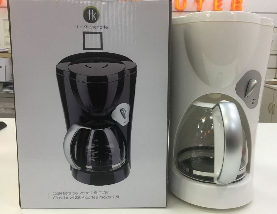 Macchina Caffè Americano Caffettiera Bolla Vetr 220v 1,5L Ufficio Colazione linq
