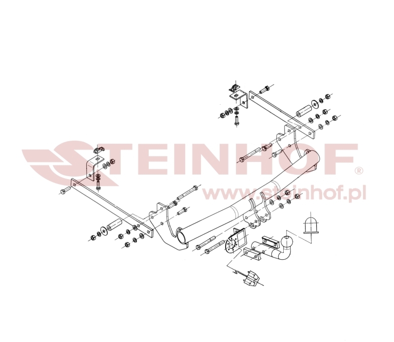 Tow Bar for Fiat Scudo II 2007 to 2016 models with Full ByPass Relay